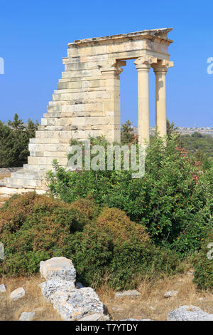 Il Tempio di Apollo Hylates in Kourion, Cipro Foto Stock