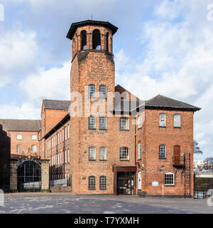 Derby Silk Mill, Derby, England, Regno Unito, precedentemente noto come Derby Industrial Museum. Essa è parte del mulini della valle del Derwent Sito Patrimonio Mondiale. Foto Stock