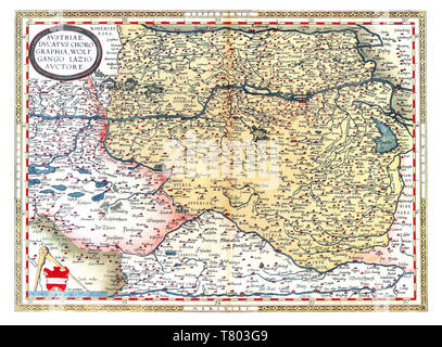 Theatrum Orbis Terrarum, Austria, 1570 Foto Stock