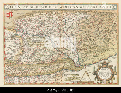 Theatrum Orbis Terrarum, Ungheria, 1570 Foto Stock