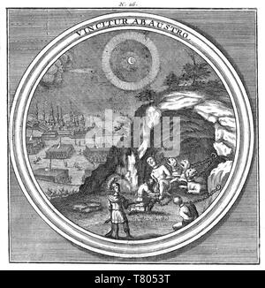 Meteorologia, Luna alo, 1709 Foto Stock