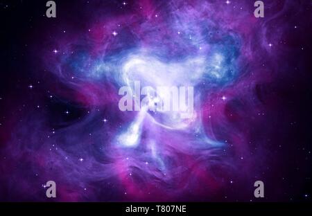 La nebulosa del granchio, immagine composita Foto Stock