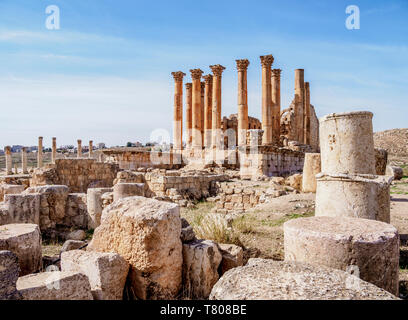 Tempio di Artemide, Jerash Jerash, Governatorato, Giordania, Medio Oriente Foto Stock