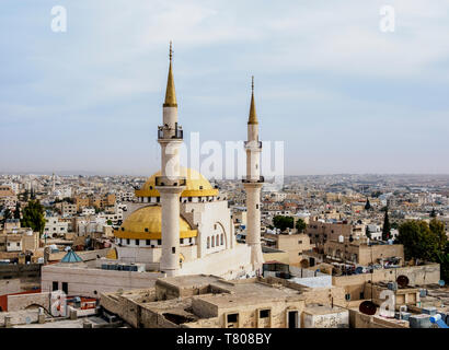 Re Hussein moschea, Madaba Madaba Governatorato, Giordania, Medio Oriente Foto Stock