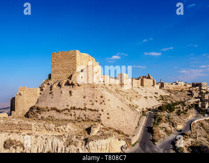 Kerak Castello, Al-Karak, Karak Governatorato, Giordania, Medio Oriente Foto Stock