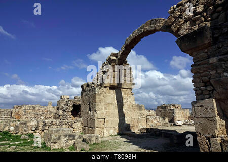 Archway in Paphos parco archeologico, Sito Patrimonio Mondiale dell'UNESCO, Paphos, Cipro, Europa Foto Stock