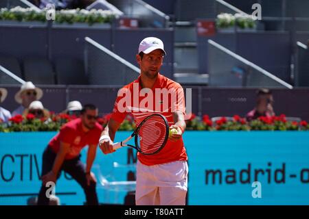 Madrid, Spagna. 09 Maggio, 2019. Novak Djokovic (SRB)vs Jeremy Chardy (FRA) durante il Masters Series Madrid 2019 a Caja Magica a Madrid, Spagna, 9 maggio 2019. Credito: CORDON PREMERE/Alamy Live News Foto Stock