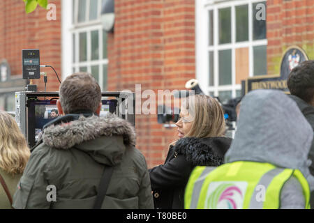 Brentwood Essex 9 maggio 2019 riprese di l'ultimo episodio del solo modo è Essex TOWIE in Brentwood High Street Credit Ian Davidson/Alamy Live News Foto Stock