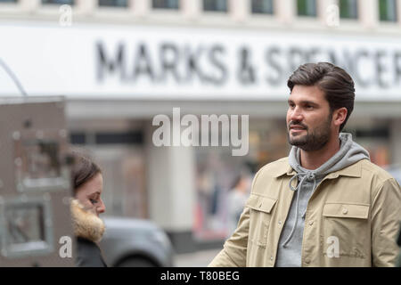 Brentwood Essex 9 maggio 2019 riprese di l'ultimo episodio del solo modo è Essex TOWIE in Brentwood High Street Credit Ian Davidson/Alamy Live News Foto Stock