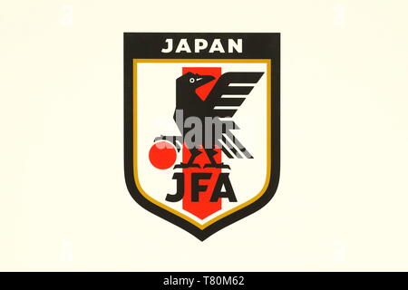 Tokyo, Giappone. Il 10 maggio, 2019. Vista generale di calcio/calcetto : Giappone donna capo allenatore Asako Takakura assiste la conferenza stampa per annunciare la squadra per la FIFA Coppa del Mondo Donne Francia 2019 a AFC House a Tokyo in Giappone . Credito: Naoki Nishimura AFLO/sport/Alamy Live News Foto Stock