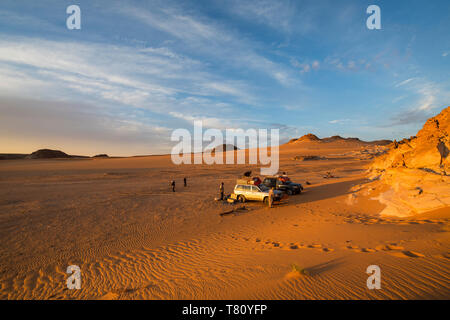 Expedition jeep nel nord del Ciad, Africa Foto Stock