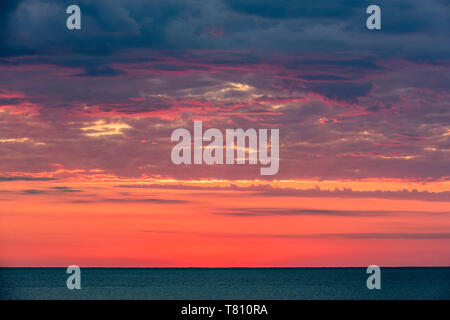 Tramonto a Ifaty in Madagascar, Oceano indiano, Africa Foto Stock