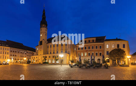 Town Hall a Hauptmarkt Square, Bautzen, Alta Lusazia sassone, Germania, Europa Foto Stock