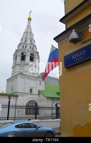 Moskau, Hauptstadt der russischen Föderation: orthodoxe Kirche am Arbat Foto Stock