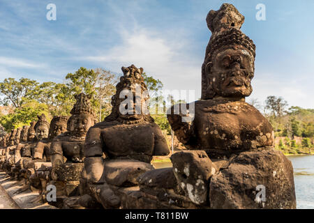 Angkor Wat, templi di Angkor, Sito Patrimonio Mondiale dell'UNESCO, Siem Reap, Cambogia, Indocina, Asia sud-orientale, Asia Foto Stock