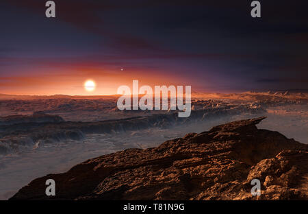 Proxima Centauri b, artista concetto Foto Stock