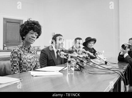Shirley Chisholm Annuncio di candidatura per Presidente, 1972 Foto Stock