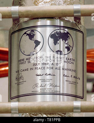 Apollo 11, siamo venuti in pace per tutta l'umanità, 1969 Foto Stock