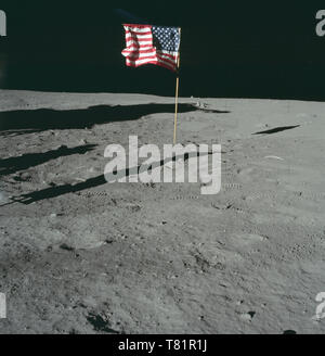 Apollo 11, bandiera americana, 1969 Foto Stock