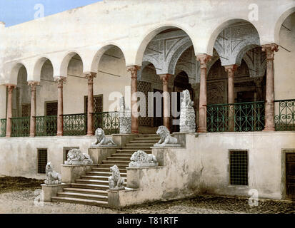 Bardo Museo Nazionale, Lion scalinata, 1899 Foto Stock