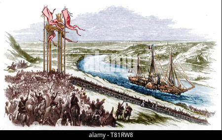 Apertura del Canale di Suez, 1869 Foto Stock