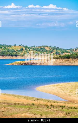 Il Portogallo, regione Alentejo, l'escursione Rota Vicentina tra Cercal e Vale Seco sul percorso storico (GR 11), Campilhas dam Foto Stock