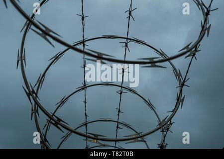 Papua Nuova Guinea, Golfo di Papua, Capitale Nazionale di Port Moresby, città di Bomana Prigione, la massima area di sicurezza Foto Stock