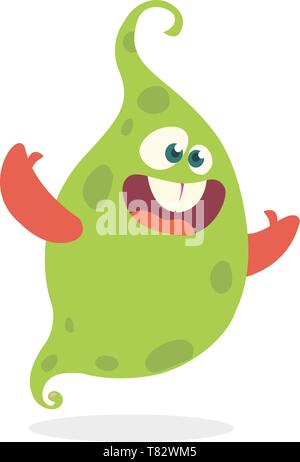 Cartoon carino Halloween ghost. Illustrazione Vettoriale Illustrazione Vettoriale