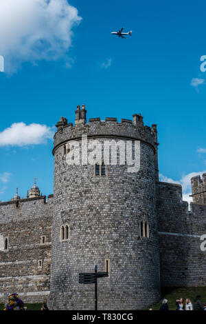 Il Castello di Windsor, Berkshire, Regno Unito, 4 maggio 2019 Foto Stock