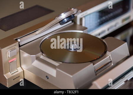 Retrò Lettore CD .Close-Up Foto Stock