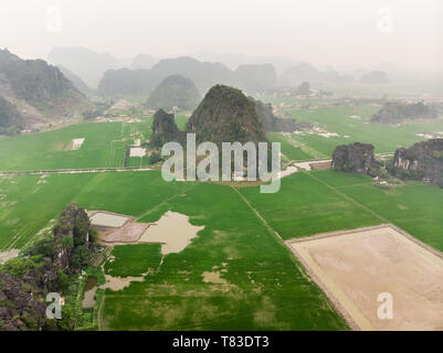 Vista aerea da di Hang Mua, Ninh Binh, Vietnam Foto Stock