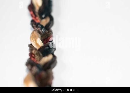 Materiale artificiale per la tessitura in trecce, sintetico colore dei capelli Foto Stock