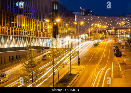 Germania, Essen, centro città, Segerothstrasse, centro commerciale piazza Limbecker Platz, Funke Mediengruppe, Foto Stock