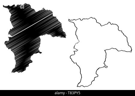 Provincia Balkh (Repubblica Islamica dell'Afghanistan, province afghane) mappa illustrazione vettoriale, scribble schizzo Balkh mappa Illustrazione Vettoriale