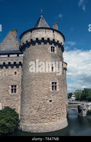 Château de Suscinio, Sarzeau, Moyen Âge, Morbihan, Bretagne, Golfe du Morbihan, Foto Stock