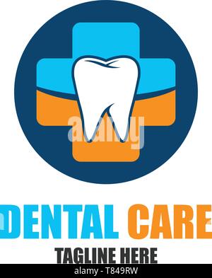 Set di dente per odontoiatria / stomatologist / clinica dentale logo. piatta illustrazione vettoriale Illustrazione Vettoriale