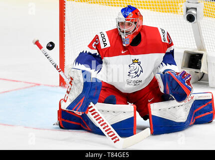 Bratislava, Slovacchia. Il 10 maggio, 2019. PATRIK BARTOSAK (Ceco) in azione durante il match Repubblica Ceca contro la Svezia al Campionato del Mondo di Bratislava, Slovacchia, 10 maggio 2019. Credito: Vit Simanek/CTK foto/Alamy Live News Foto Stock