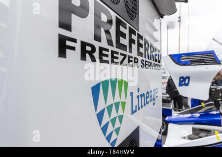 Indianapolis, Indiana, Stati Uniti d'America. Il 10 maggio, 2019. ED JONES (20) del Regno Emirates si prepara a qualificarsi per la IndyCar Gran Premio di Indianapolis a Indianapolis Motor Speedway di Indianapolis, Indiana. (Credito Immagine: © Walter G Arce Sr Asp Inc/ASP) Credito: ZUMA Press, Inc./Alamy Live News Foto Stock