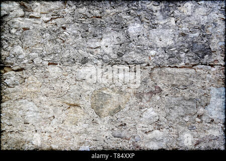 Il vecchio muro di pietra texture grunge Foto Stock