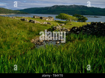 Boreraig Insediamento abbandonato da Loch Eishort, Isola di Skye in Scozia, Regno Unito: township di c 120 persone in 22 famiglie forzatamente cancellato per gli ovini in 1853 Foto Stock