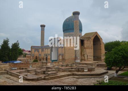 Samarcanda in Usbekistan, UNESCO Weltkulturerbe an der Seidenstraße: das Gur-Emir-mausoleo Foto Stock