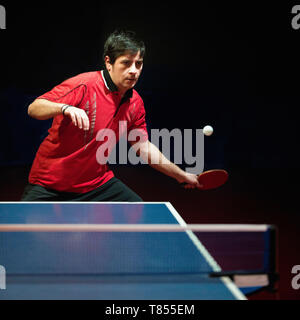 Ping-pong player Foto Stock
