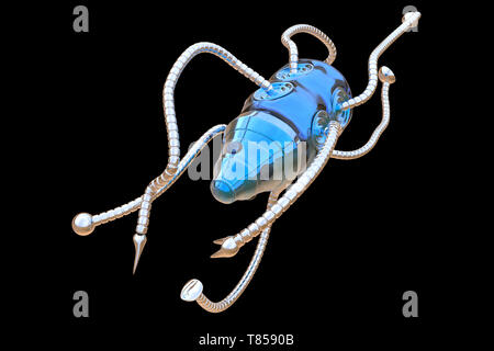 Medical nanorobot, illustrazione Foto Stock