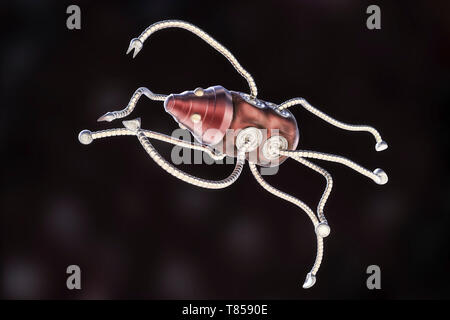 Medical nanorobot, illustrazione Foto Stock