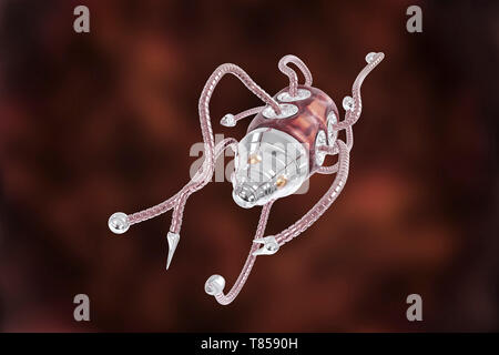 Medical nanorobot, illustrazione Foto Stock