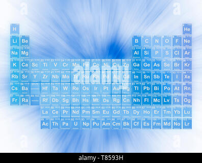 Tavola Periodica, illustrazione Foto Stock