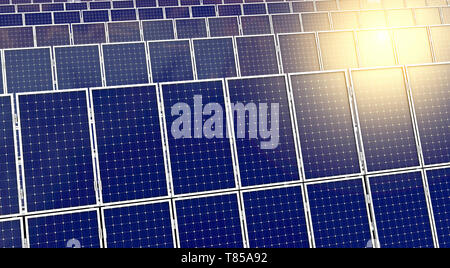 Pannelli solari, illustrazione Foto Stock