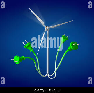 Energia verde, illustrazione concettuale Foto Stock