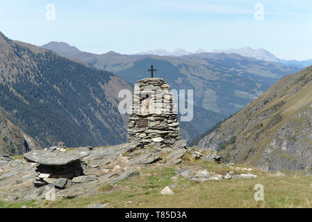 A Steinmandl Weißenegg in Hollersbachtal, Hohe Tauern, Alpi austriache Foto Stock