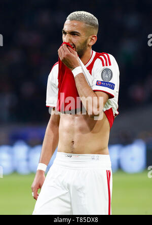 AMSTERDAM, Paesi Bassi. 08 Maggio, 2019. Hakim Ziyech di Ajax durante UEFA Championship League semi-finale 2 Gamba tra Ajax e Tottenham Hotspur a J Foto Stock